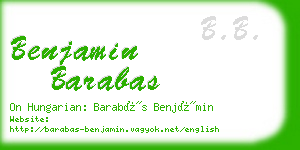 benjamin barabas business card